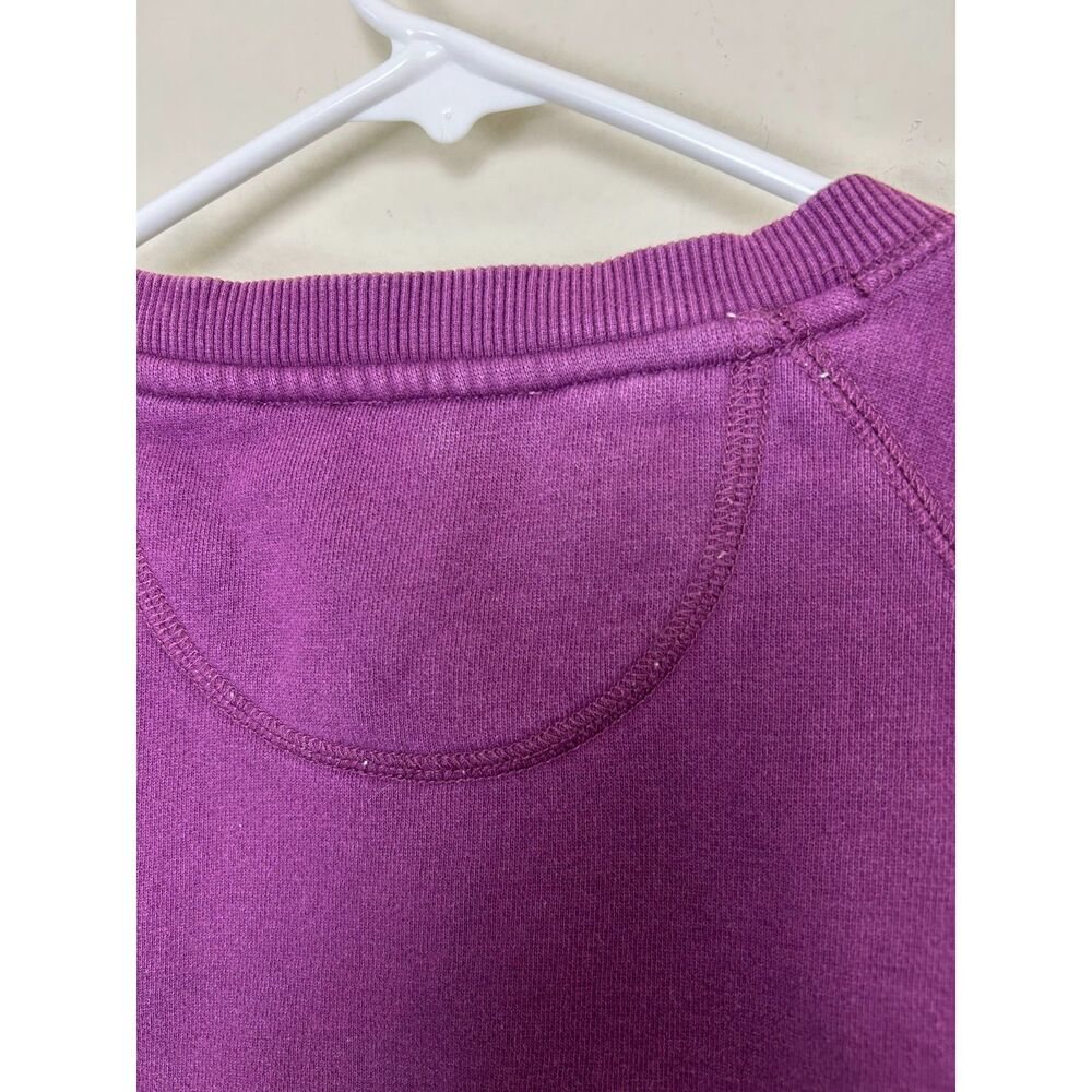 Duluth Trading Sweatshirt Women's M Purple Zip Pocket Heavyweight CrewNeck - Picture 6 of 10
